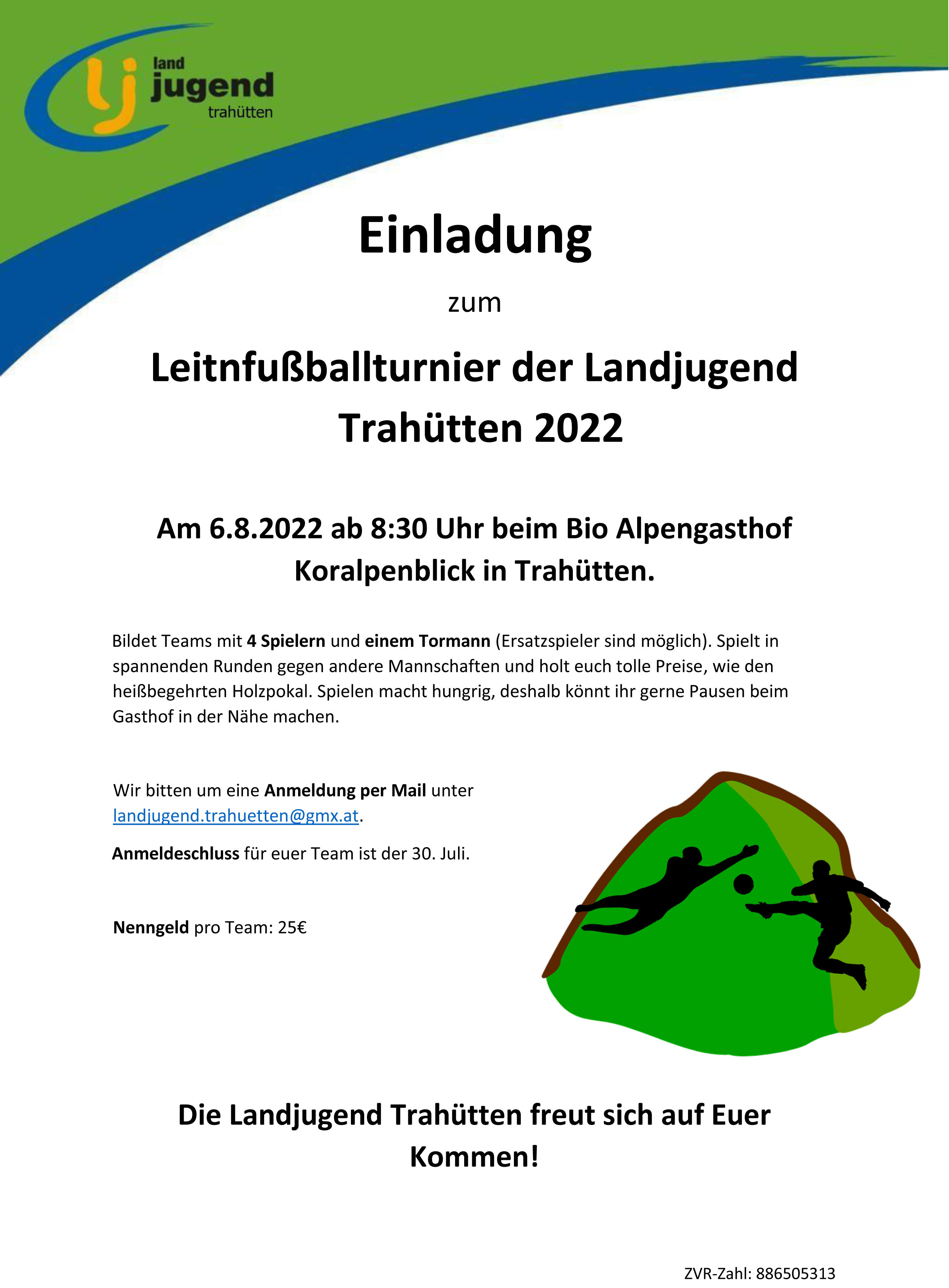 Einladung Leitnfußballturnier 2022